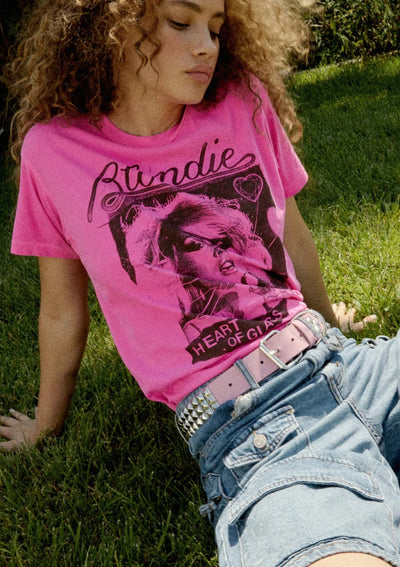 DayDreamer Blondie "Heart of Glass" Tee - Sugar Plum
