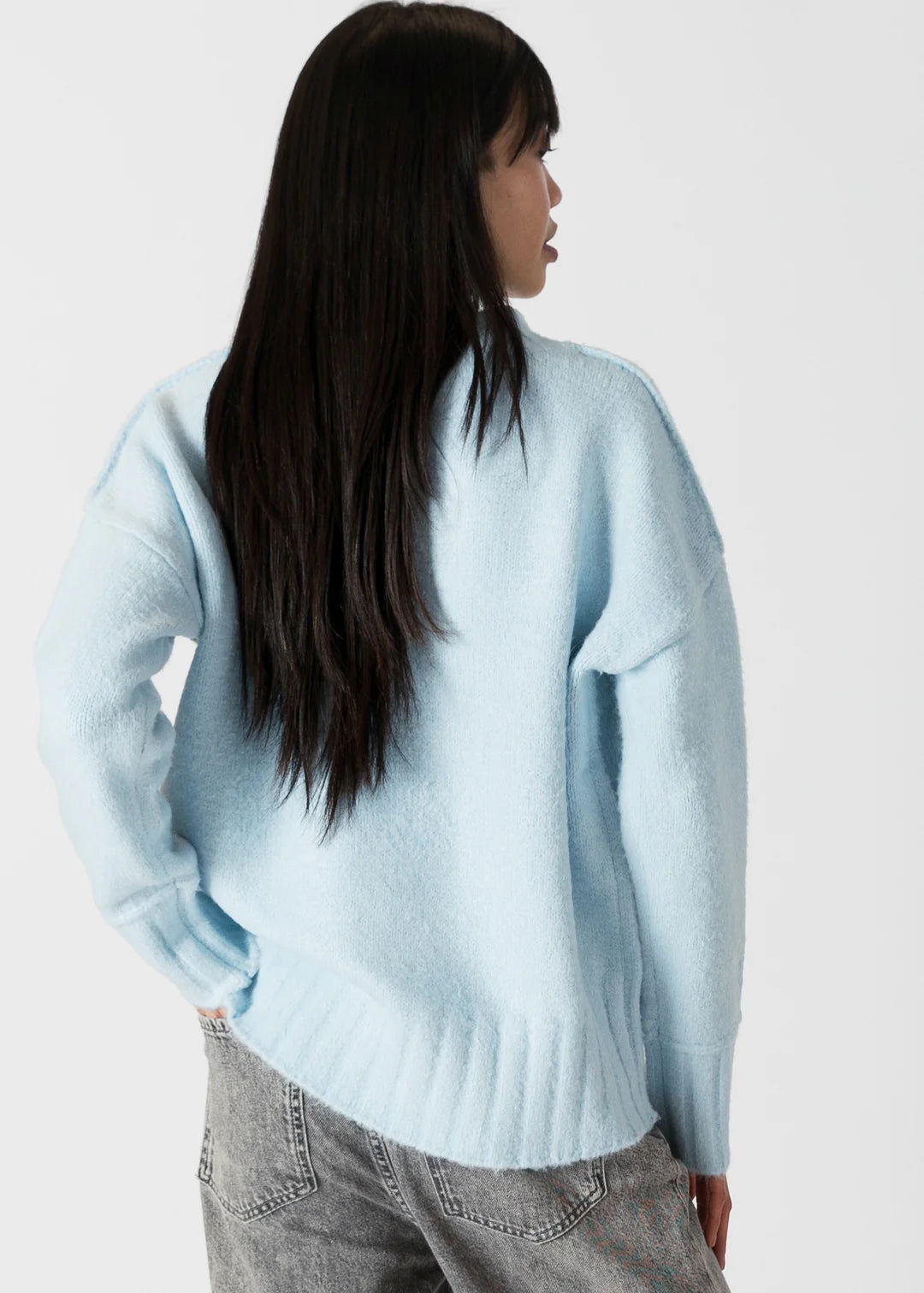 Lyla & Luxe Crewneck W/ Bows Blue/White