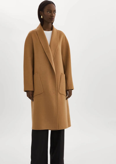 Lamarque Thara Double Faced Wool Coat - Camel