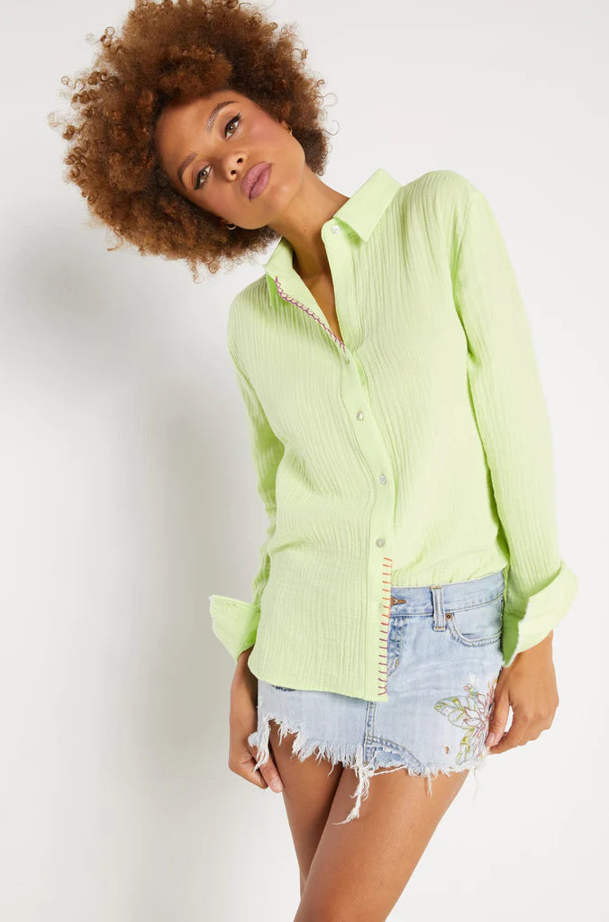 Lisa Todd L/S The Beach Shirt - Electric Yellow