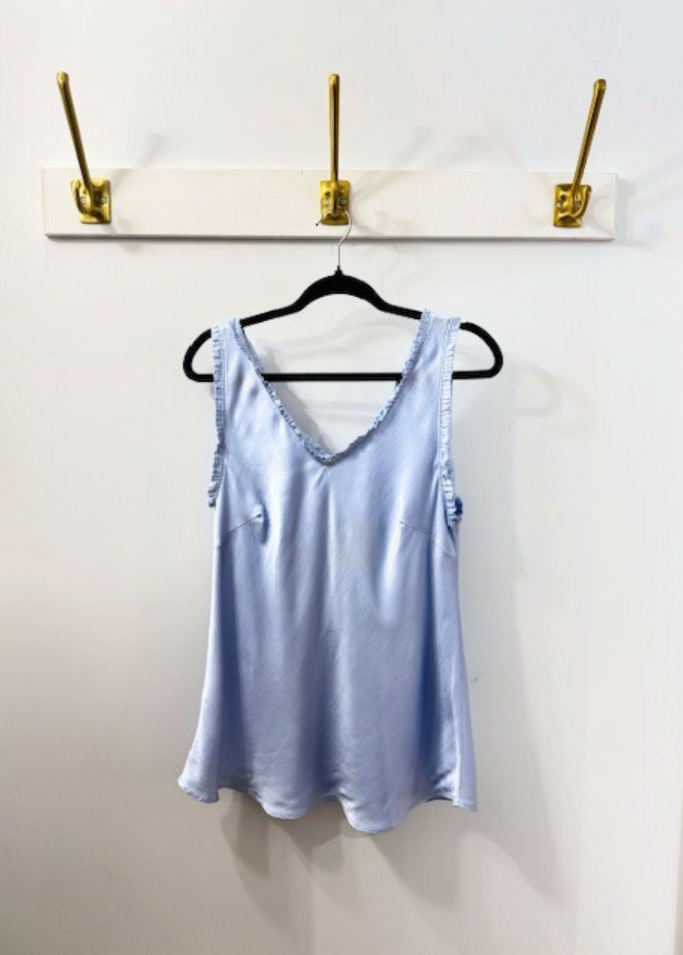 The Pink Door Silky Tank Top Blue