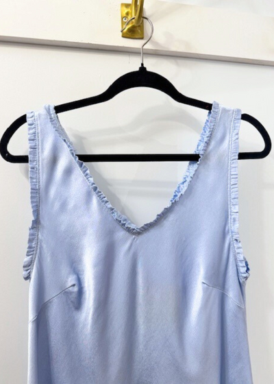 The Pink Door Silky Tank Top Blue