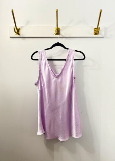The Pink Door Silky Tank Top Lavender