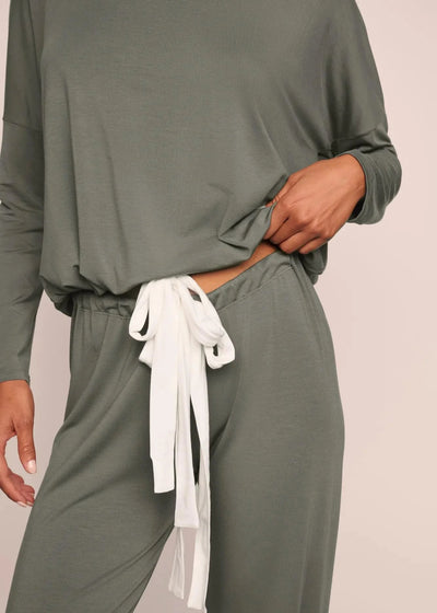 Eberjey Gisele Slouchy Set Smokey Olive