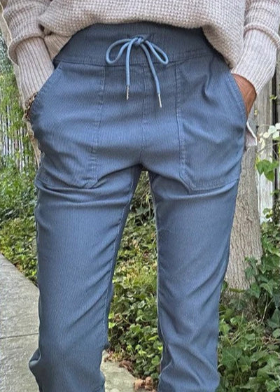 Bevy Flog Tali Dusty Blue Stripe Pants