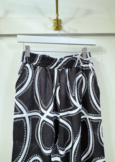 The Pink Door Black & White Print Vest & Pants