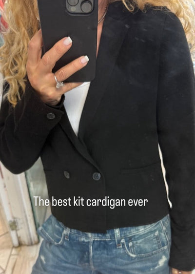 The Pink Door Short Knit Jacket Black