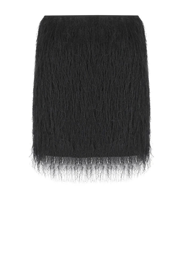 Twinset Black Skirt with Fringes