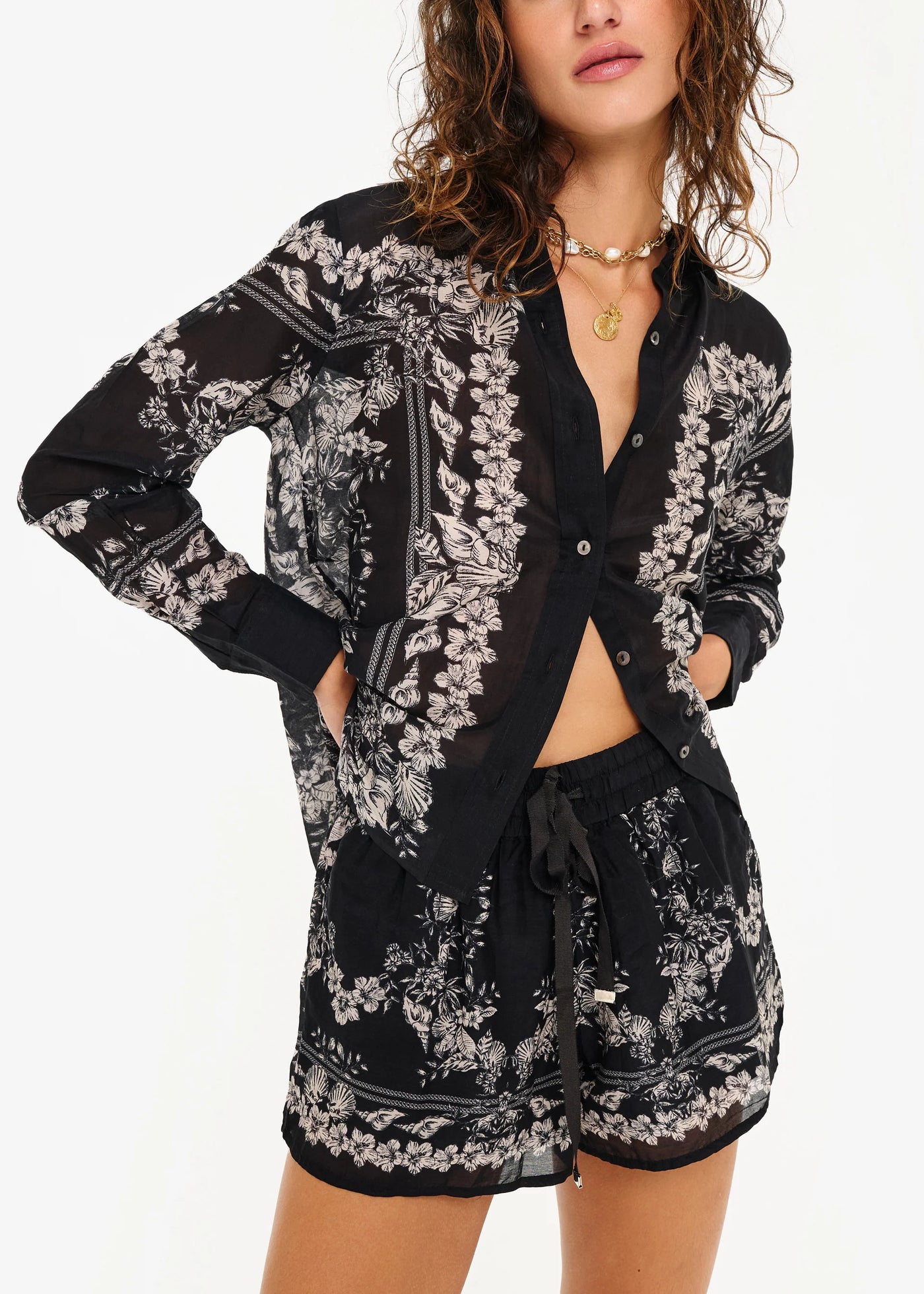 Cami Rafella Blouse Black Seasidebandana