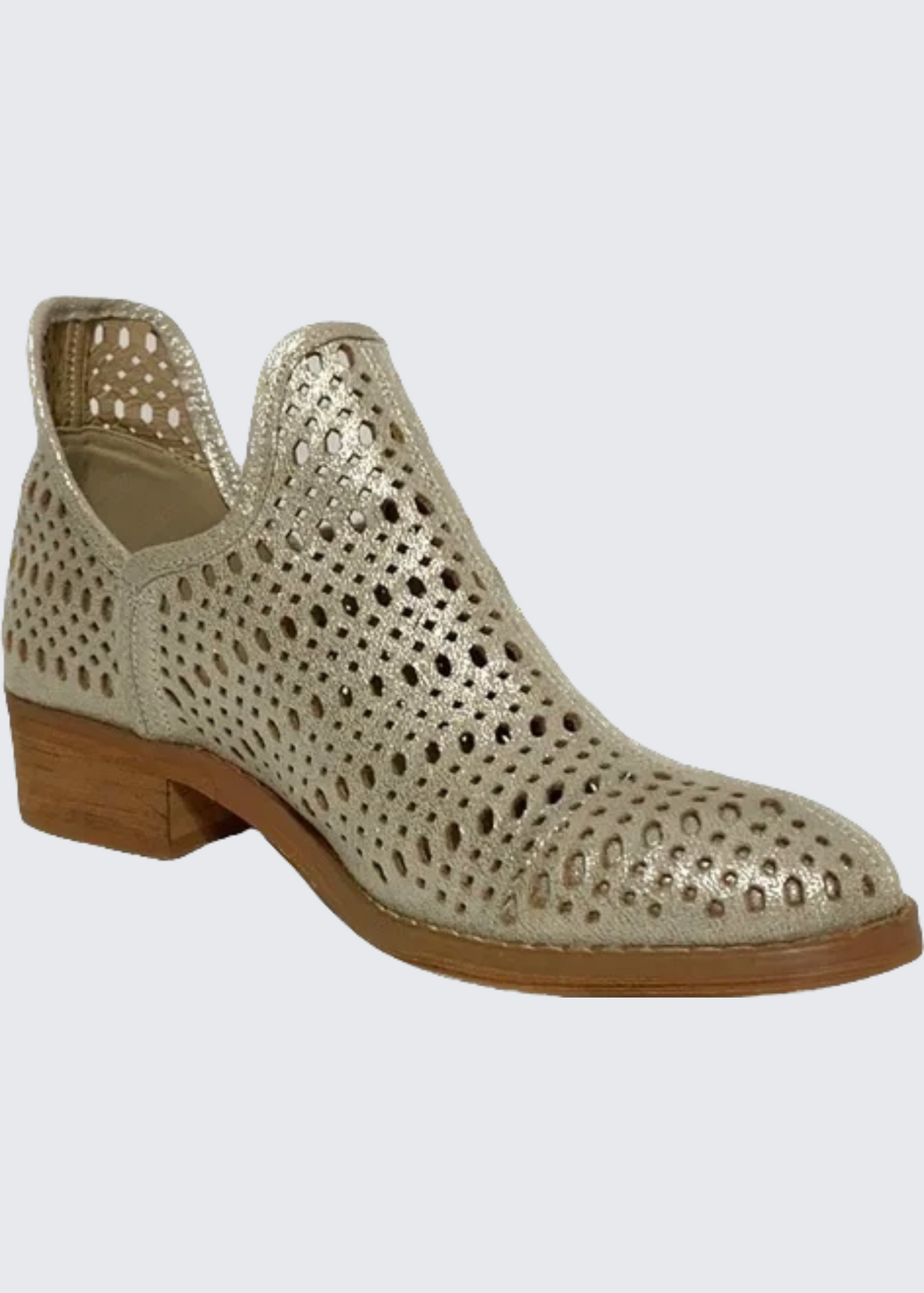 Pink Martini Silver Cutout Bootie