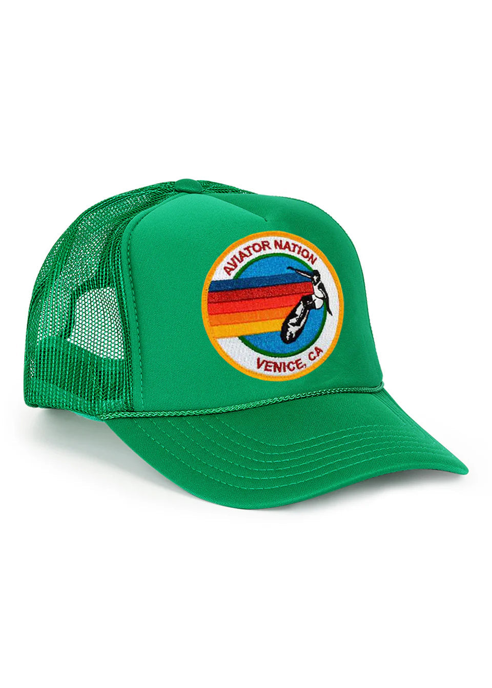 Aviator Nation Signature Low Rise Trucker Hat Green
