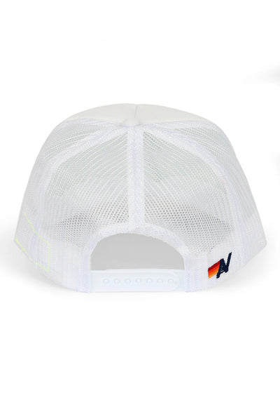 Aviator Nation Signature Low Rise Trucker Hat White