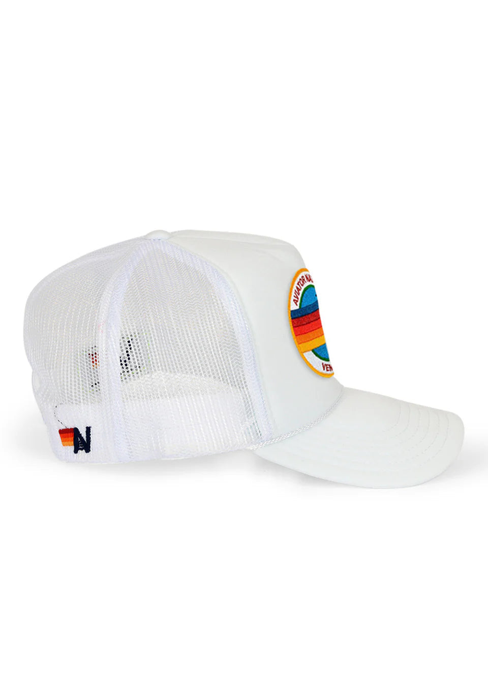 Aviator Nation Signature Low Rise Trucker Hat White