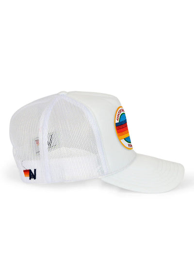 Aviator Nation Signature Low Rise Trucker Hat White