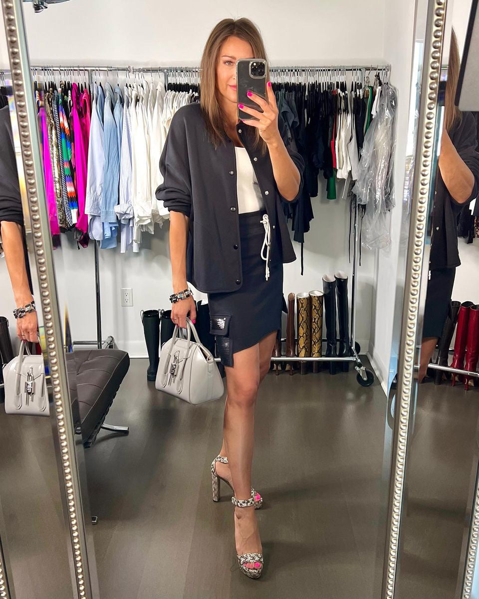 CHRLDR Yaya Embellished Cargo Skirt - Black