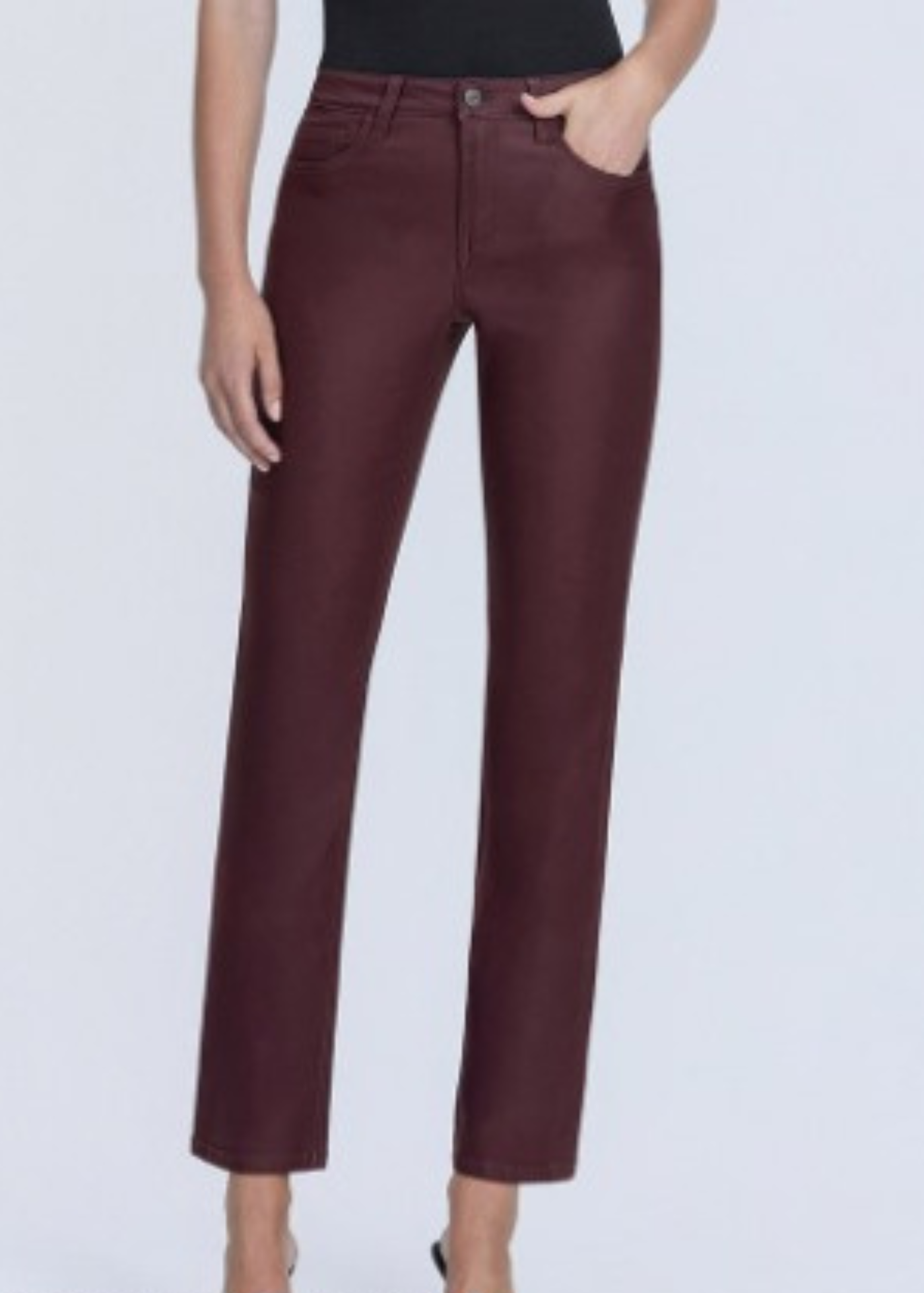 The Pink Door Wax Slim Denim Wine