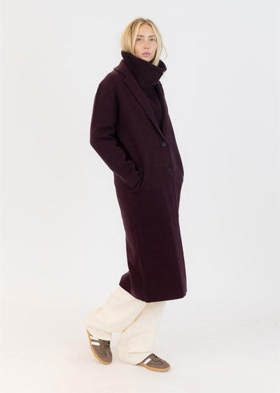 Lyla & Luxe Vicki Coat Burgundy