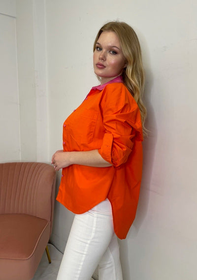 Deluc Astria Multicolour Shirt - Orange/Pink