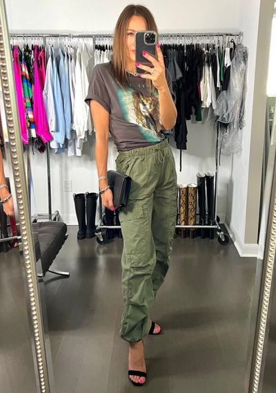 The Pink Door Parachute Pants - Olive