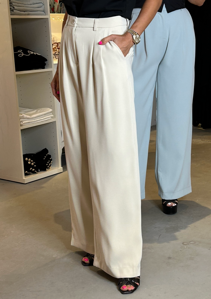The Pink Door Pleated Dress Pants - Beige