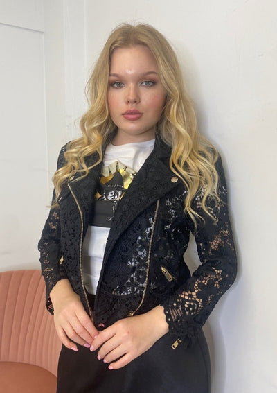 Generation Love Malibu Lace Moto Jacket - Black