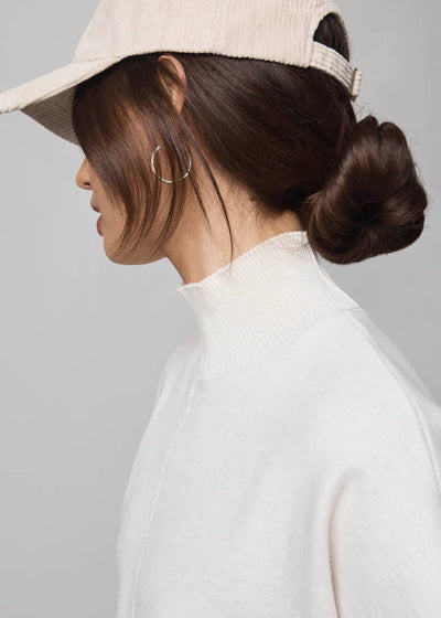 Splendid Winslow Mock Neck Pullover Pale Oak Hthr