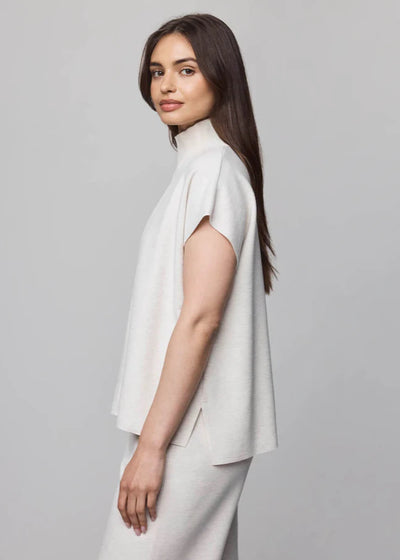 Splendid Winslow Mock Neck Pullover Pale Oak Hthr