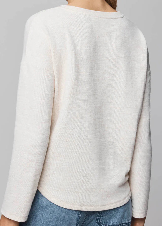 Splendid Callista Long Sleeve Tee Pale Oak Heather