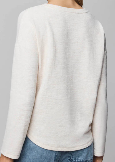 Splendid Callista Long Sleeve Tee Pale Oak Heather