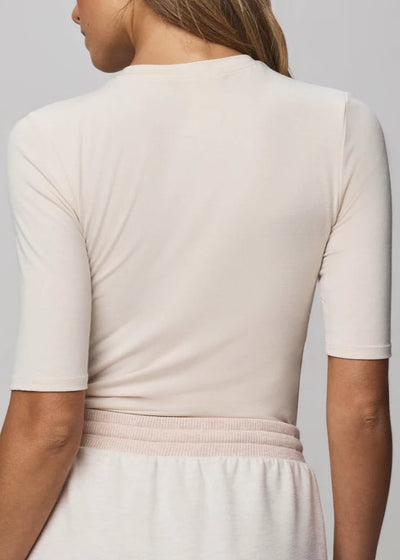 Splendid Bamboo Quarter Sleeve Tee Pale Oak Heather