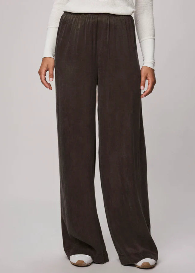 Splendid Serena Satin Pants Soft Chocolate