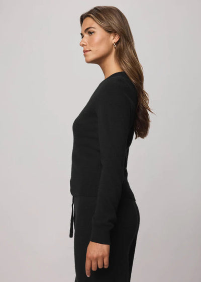 Splendid Tori Cashmere Crew Sweater Black