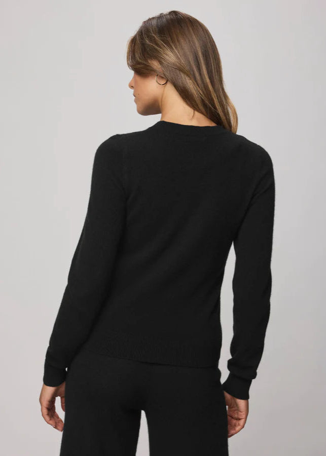 Splendid Tori Cashmere Crew Sweater Black