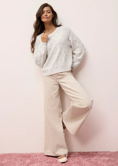 Splendid Demi Pearl Sweater Pale Oak