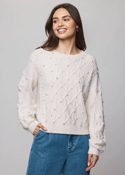 Splendid Demi Pearl Sweater Pale Oak