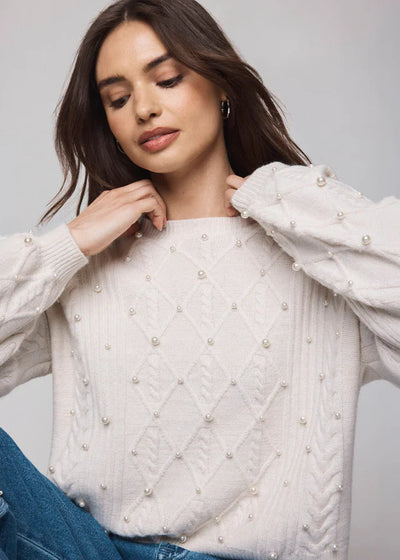 Splendid Demi Pearl Sweater Pale Oak