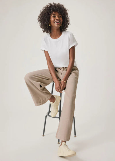 Splendid Angie Crop Wide Leg Fawn