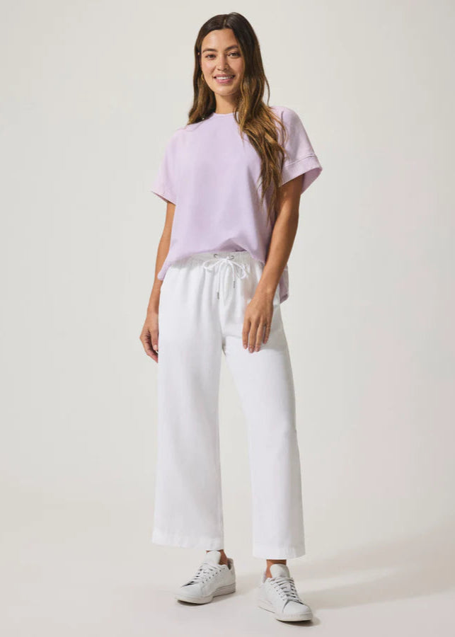 Splendid Angie Crop Wide Leg Pant White