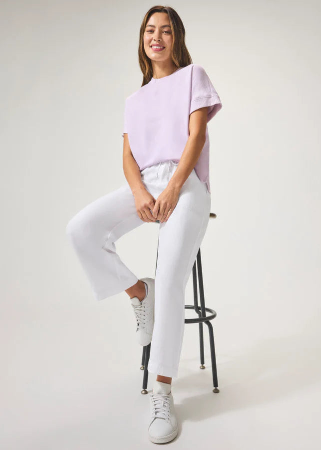 Splendid Angie Crop Wide Leg Pant White