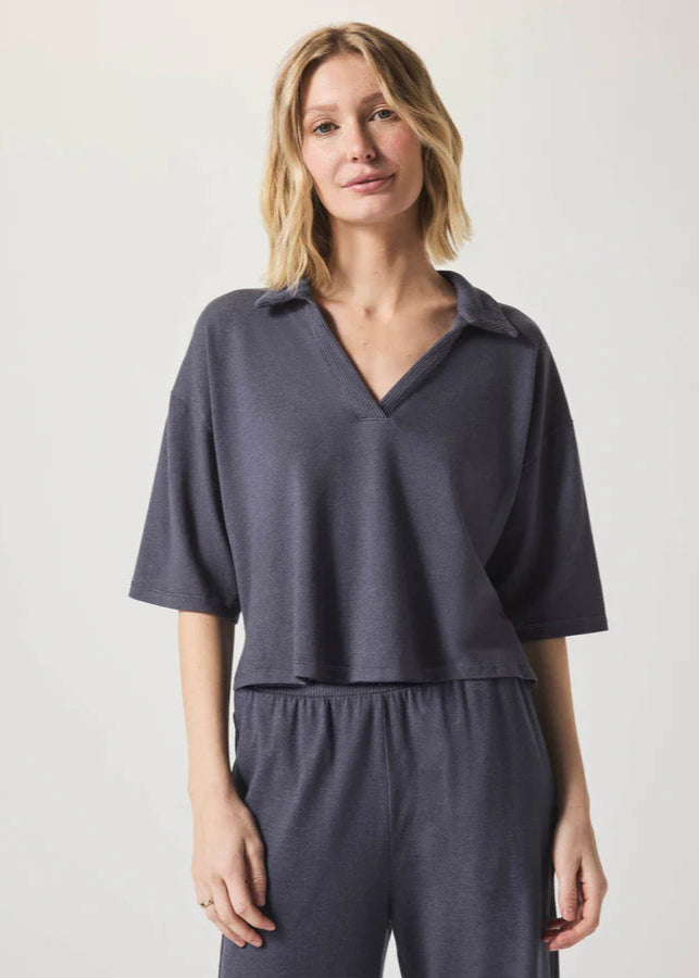 Splendid The Brooke S/S Polo Ash Navy