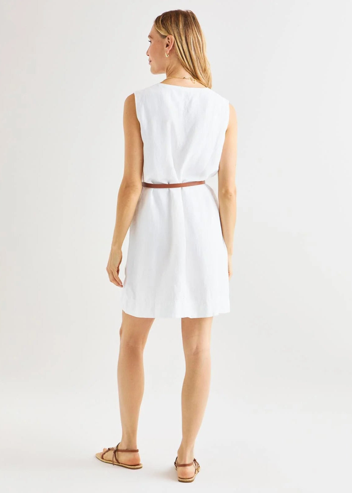 Splendid Dawson Linen Mini Dress White