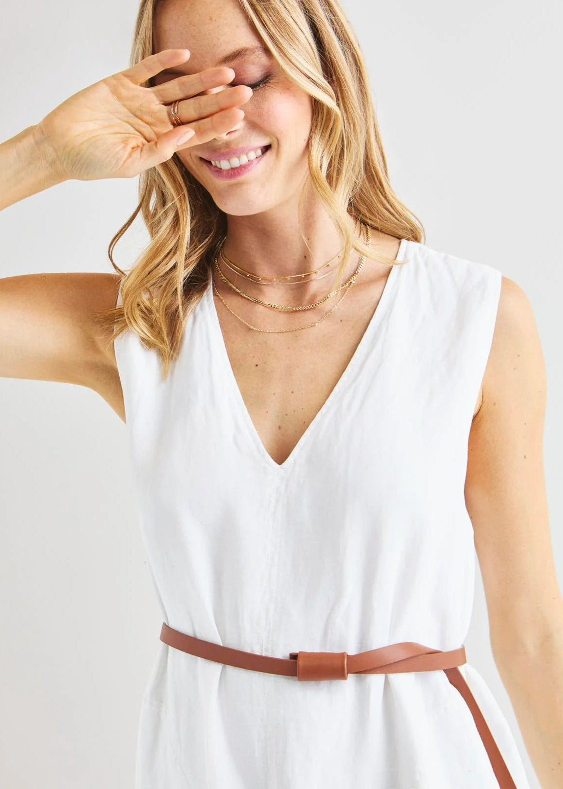 Splendid Dawson Linen Mini Dress White