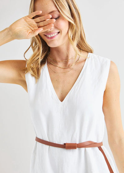 Splendid Dawson Linen Mini Dress White