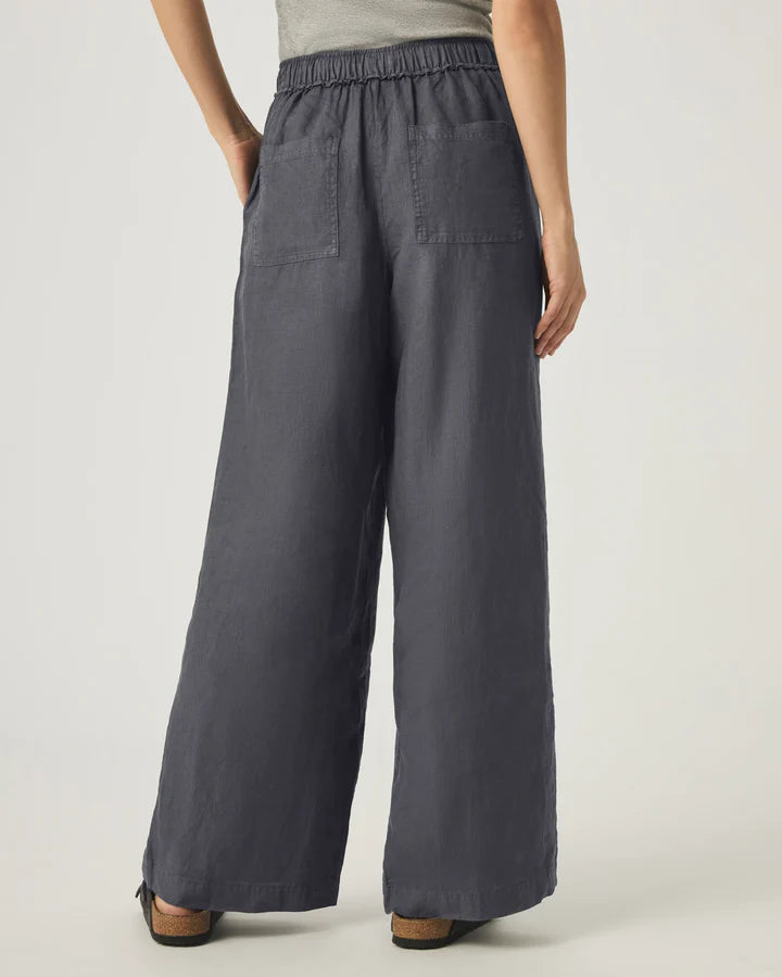 Splendid Stella Linen Full Length Pants Ink