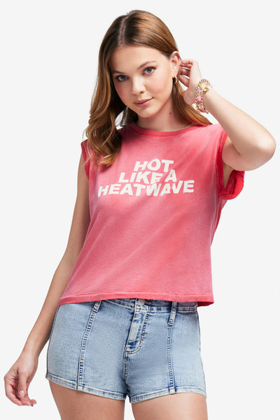 WILDFOX Anabelle “Hot Like A Heatwave” Tee - Red