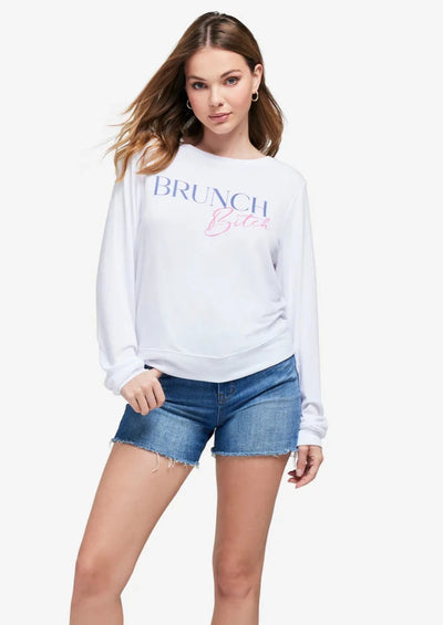 WILDFOX "Brunch Bitch" Sweatshirt - White