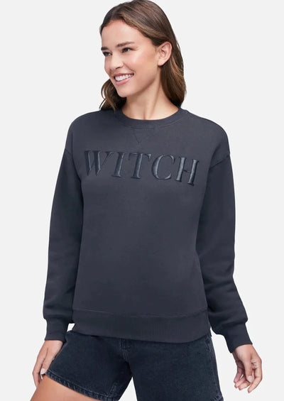 WILDFOX Glitter “Witch” Cody Sweatshirt - Pirate Black