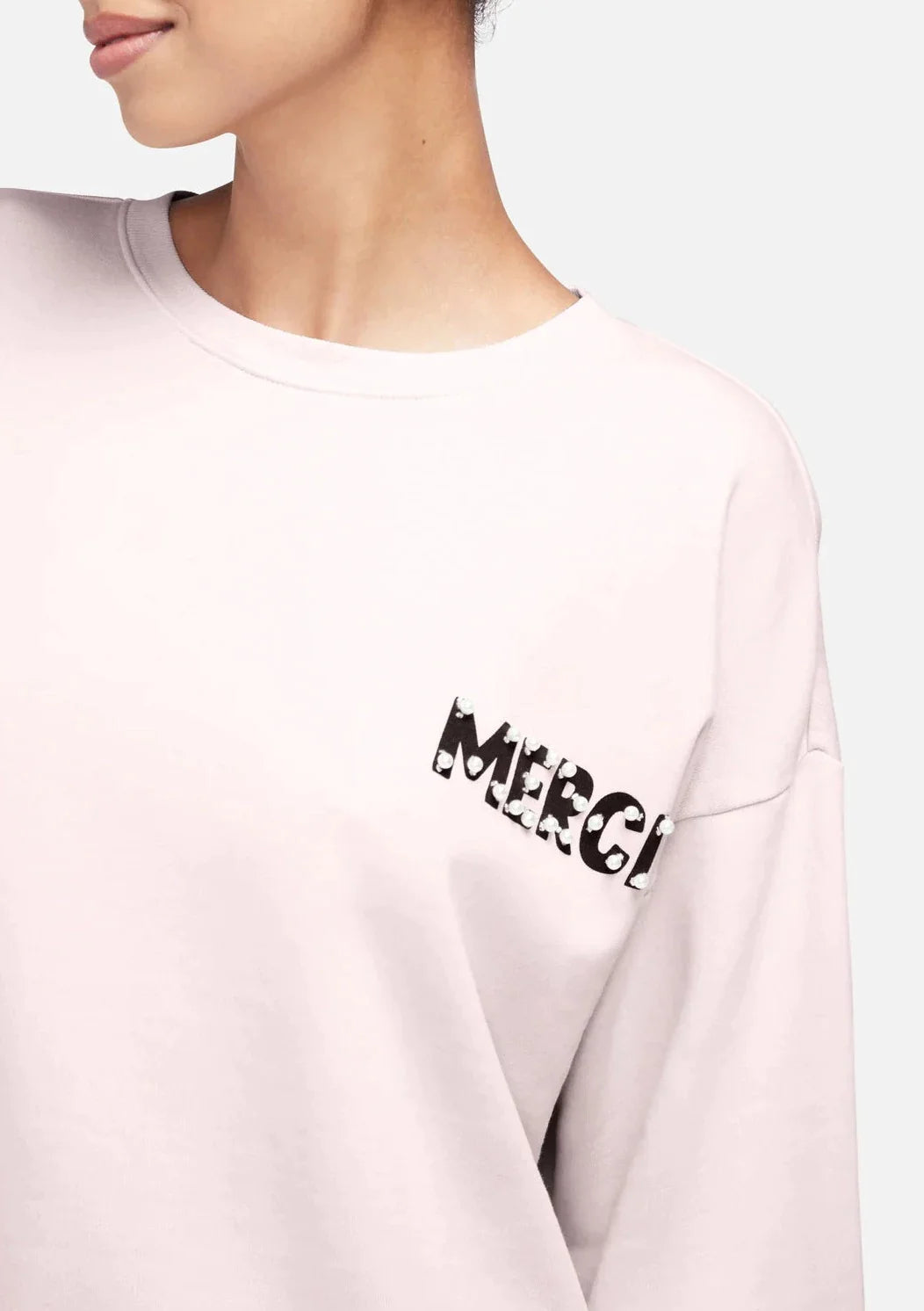 WILDFOX “Merci” Roadtrip Pearl Sweatshirt - Heavenly Pink
