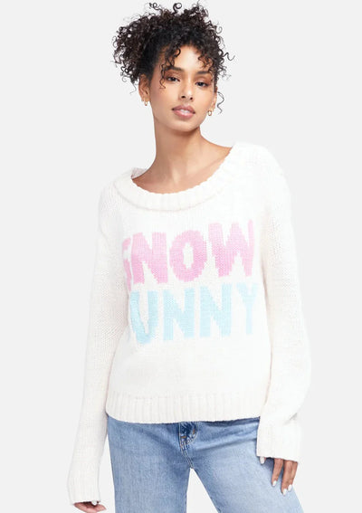 WILDFOX Violet “Snow Bunny” Sweater - Heavenly Pink