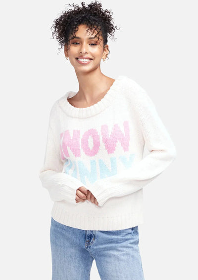 WILDFOX Violet “Snow Bunny” Sweater - Heavenly Pink